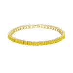 Pulsera Tenis Clásica Baño en Oro 18k Zircón Amarillo