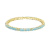Pulsera Tenis Clásica Baño en Oro 18k Zircón Azul